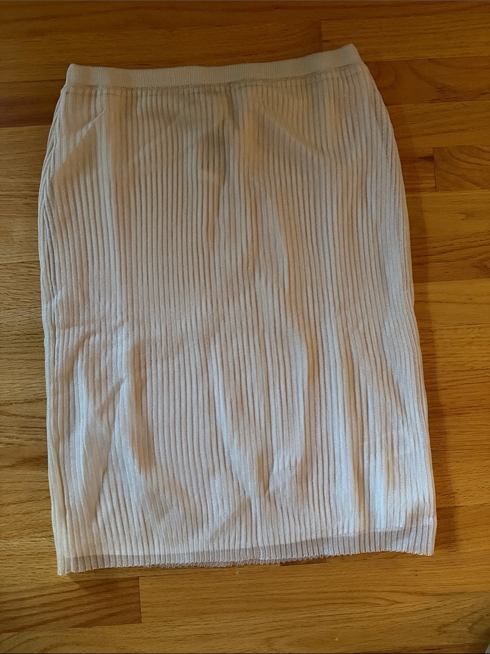 J. Crew Cream Ribbed Organza Skirt